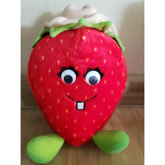 Del Monte Country Strawberry Fruit Vintage 1988 Plush Stuffed Promo Toy 10" - Picture 1 of 6